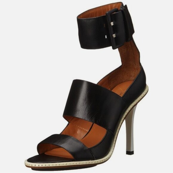 10 Crosby Derek Lam Lila Leather Open Toe Heels